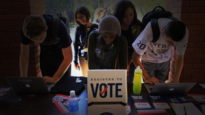 Students Assisting With Voter Registration
